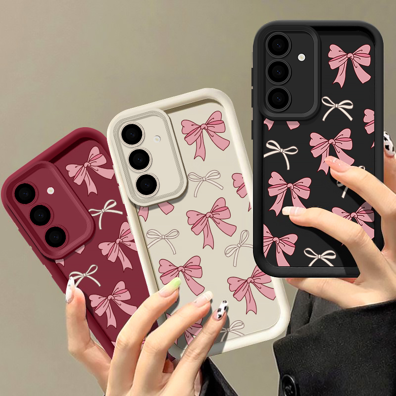 Samsung Galaxy A55 - Siliconen hoesje met strik voor Samsung