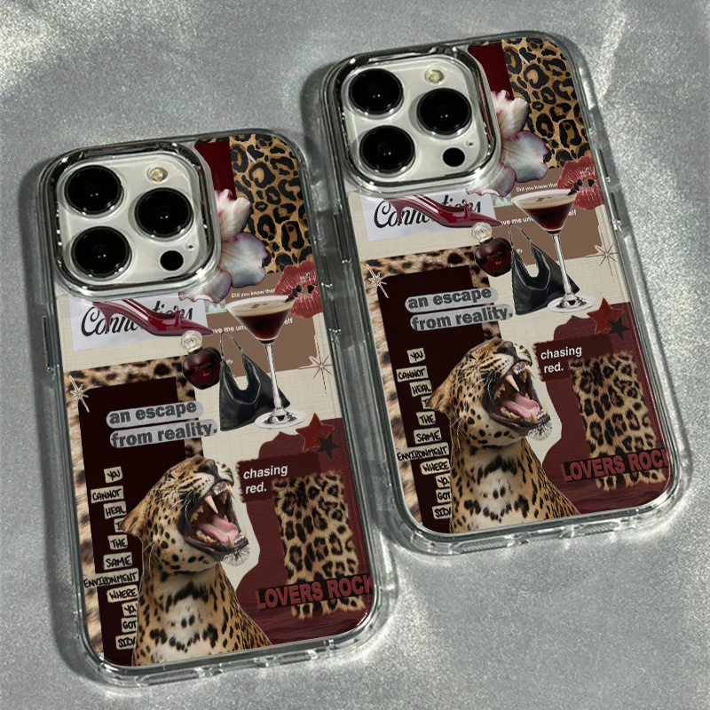 Apple Iphone 15 Pro Max - Vintage stijl wijnglas telefoonhoesje voor iPhone