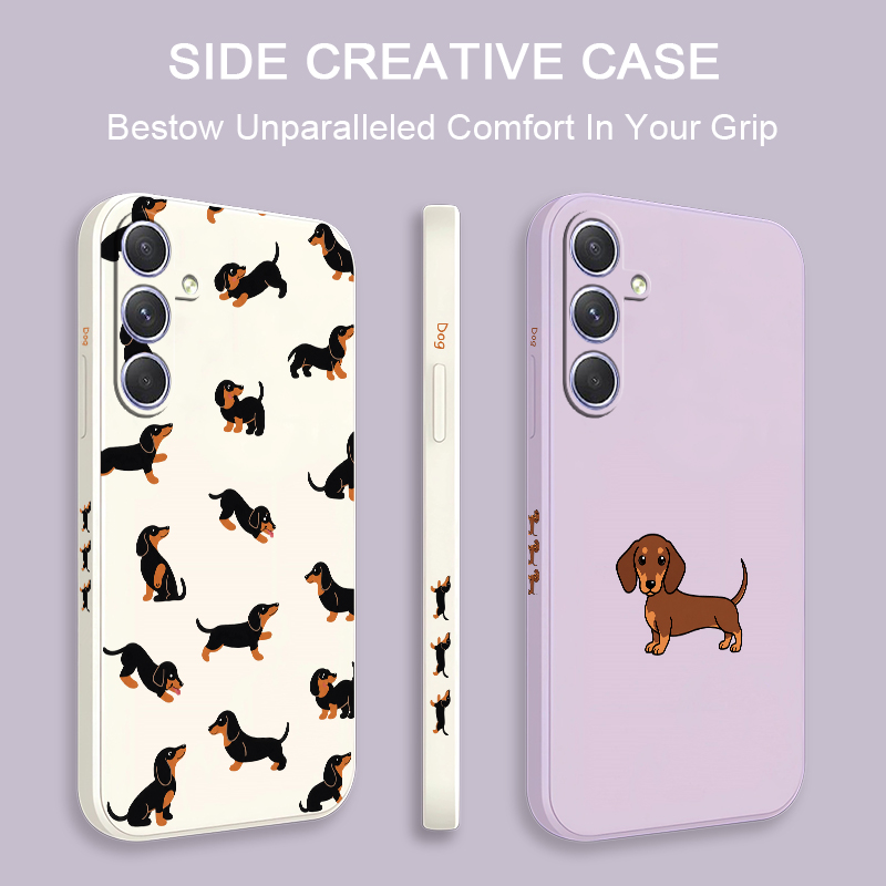 Cartoon Dachshund hond telefoo - Samsung Galaxy A55 recensie en prijs