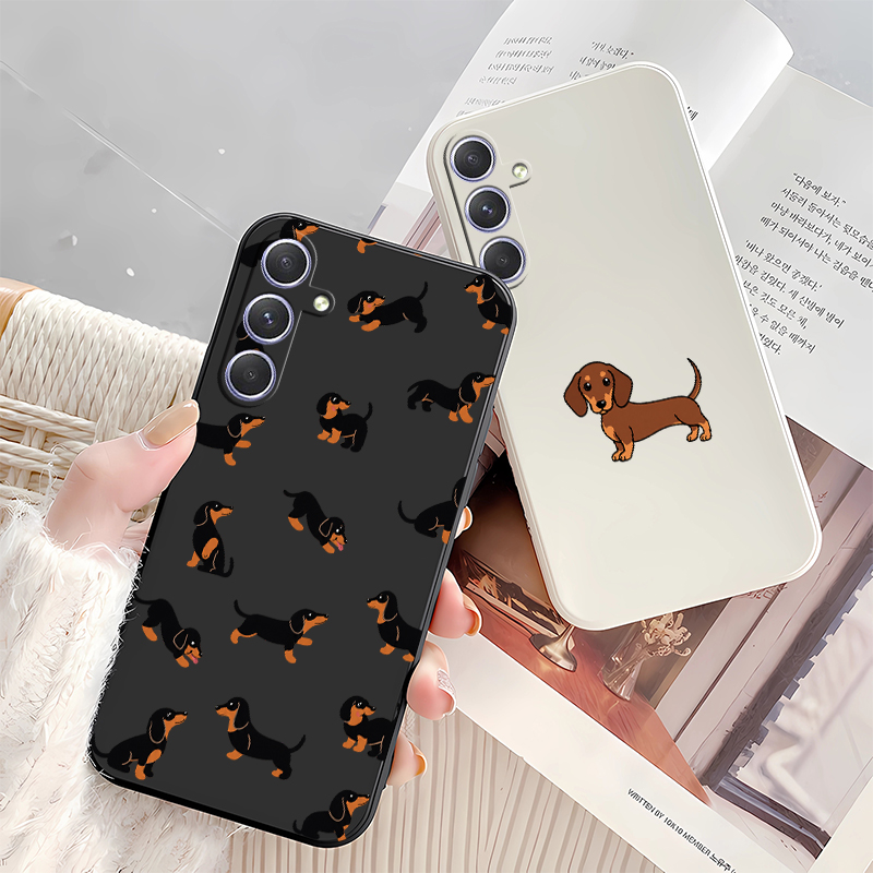 Cartoon Dachshund hond telefoo - Samsung Galaxy A55 recensie en prijs